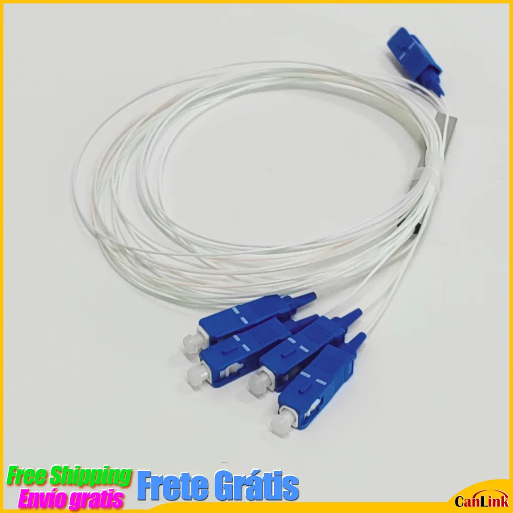 FTTH 광섬유 스플리터, PLC SC/UPC SM 0.9mm G657A1 PVC 1m, 1x2, 1x4, 1x8, 1x16, 1x32, 1x64, 무료 배송, 5 개/로트