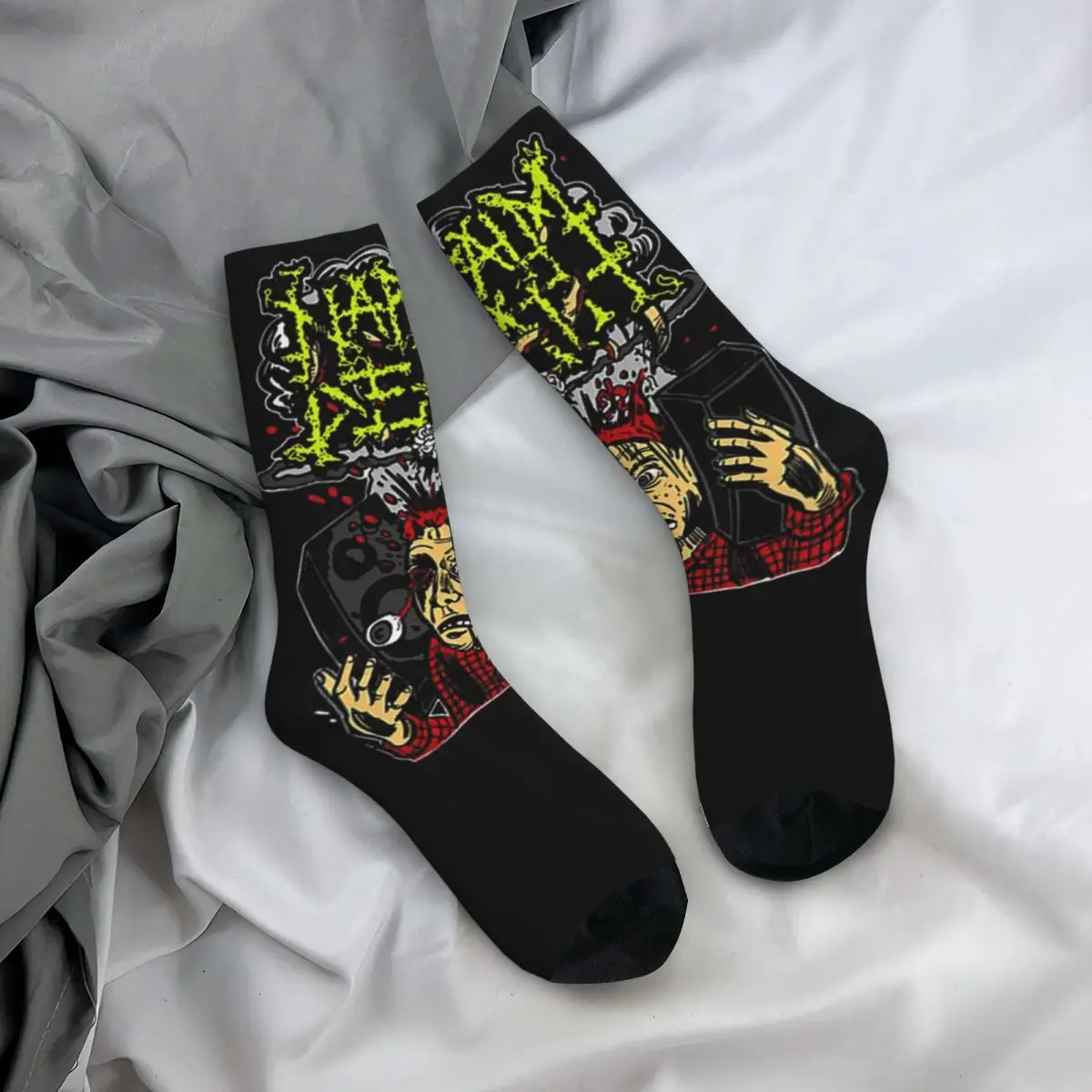 Best Napalm Death Heavy Metal Band Theme All Season Socks Accessories for Male Cozy Sock