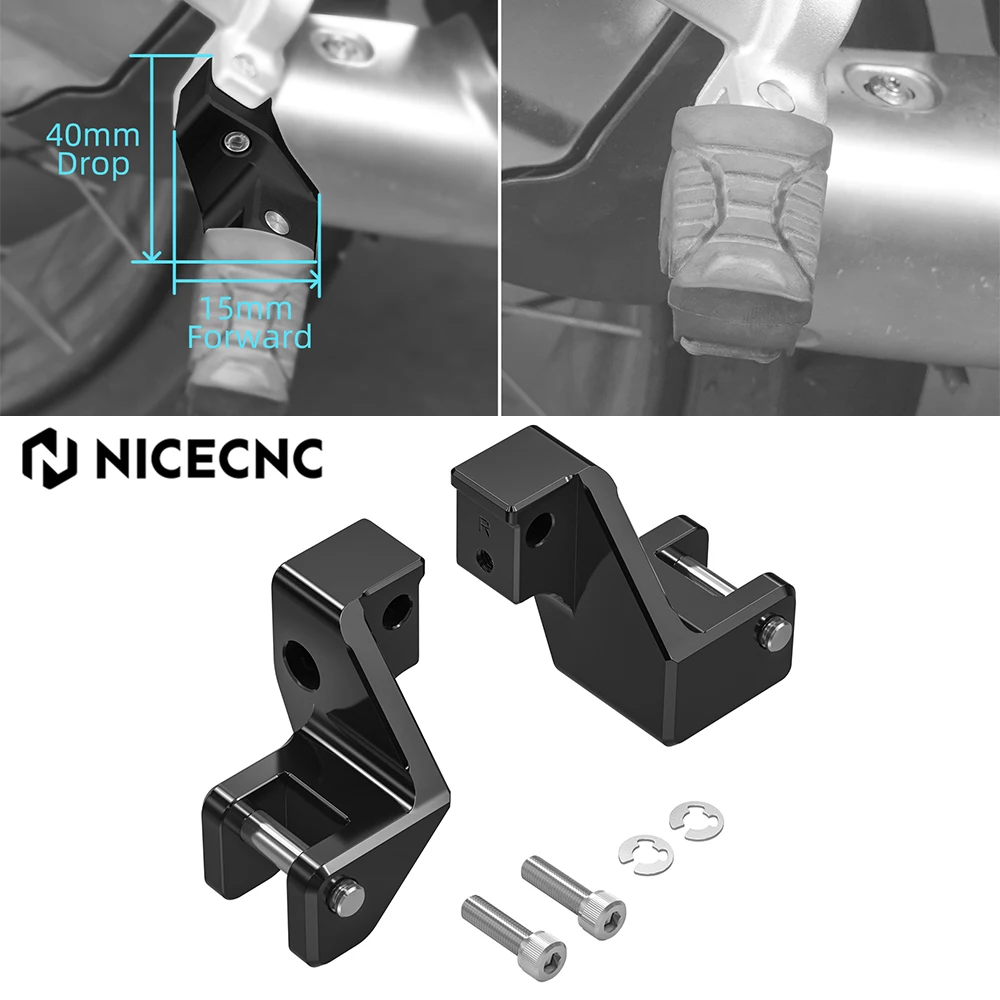 

For BMW R1250GS R 1250 GS Adventure 2018-2024 2019 2020 2021 2022 2023 Passenger Footrest Lowering Kit 40mm Drop 15mm Forward
