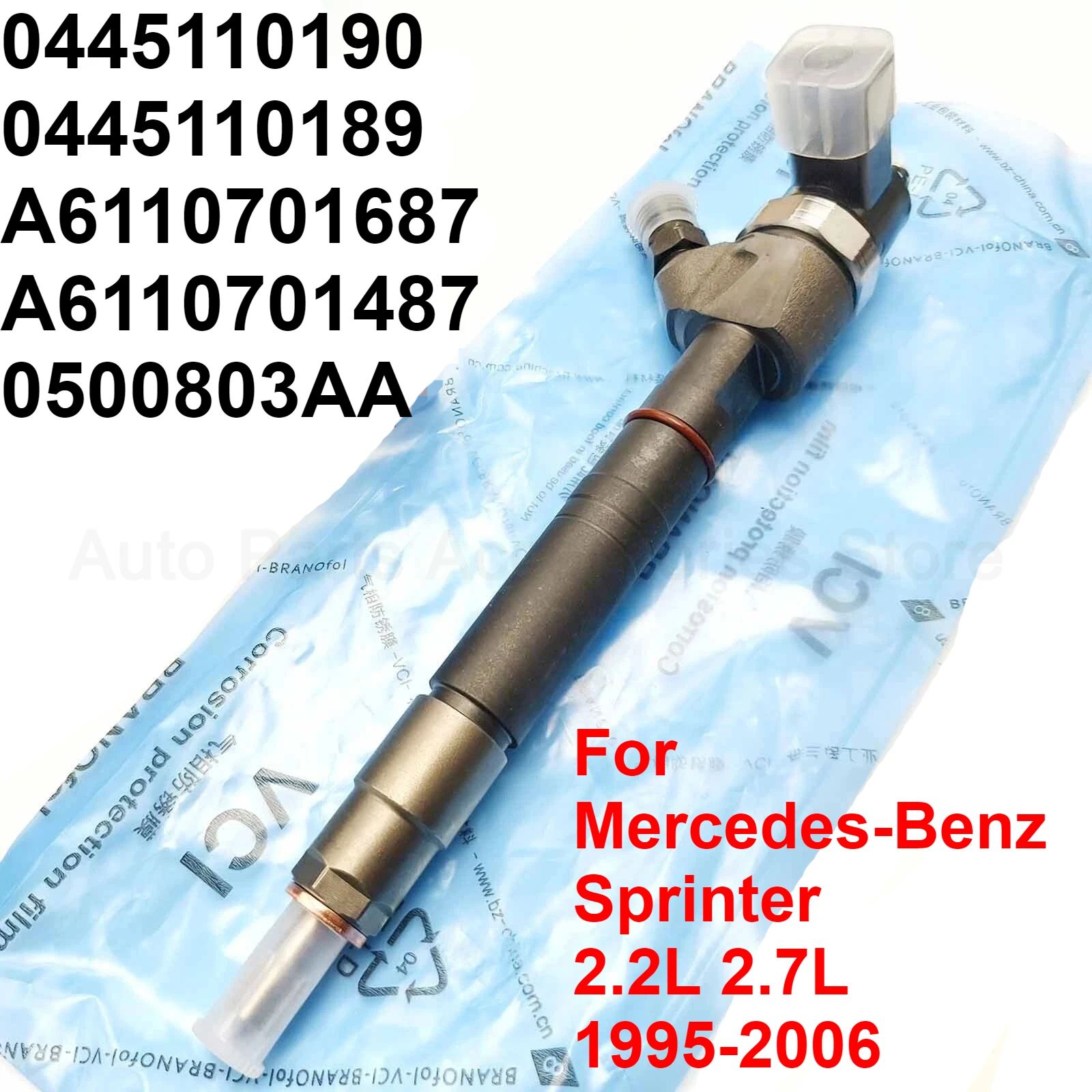 

New Fuel Injector Diesel Nozzle 0445110190 0445110189 A6110701687 0500803AA For Mercedes-Benz Sprinter Dodge 2.2L 2.7L 1995-2006