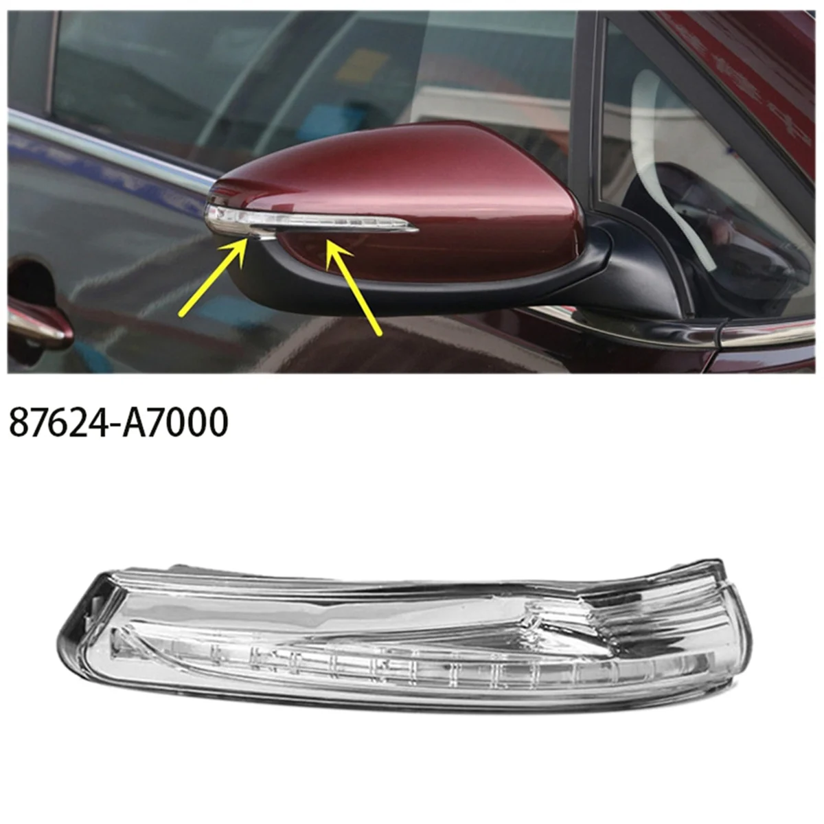 

Left Side Mirror Turn Signal Light 87614-A7000 for Kia Forte Cerato K3 2012-2018 Car Rearview Mirror Indicator Lamp