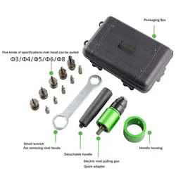 Liga de alumínio rebite pneumático bit porca chave peças acessórios substituição adaptador mão auto-bloqueio pistolas broca rebite