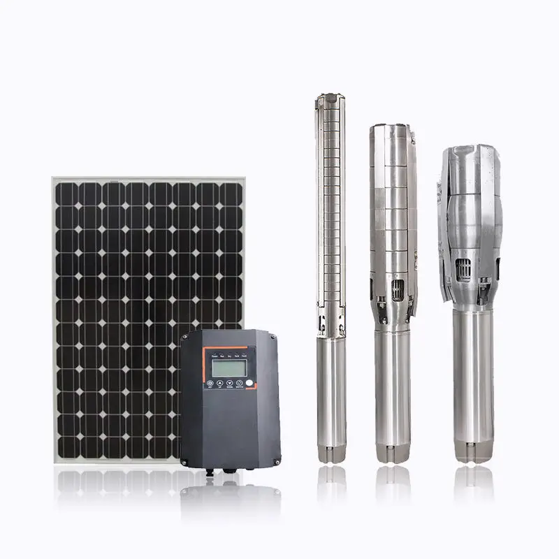 

5hp Solar Irrigation System Submersible Pump Solar Deepwell Water Pump 5.1kw 550l/min 75m