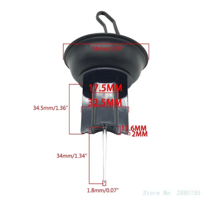 Motorcycle Carburetor Piston Plunger Diaphragm Vacuum Membrane Assembly for CBR250 (MC22) CB400