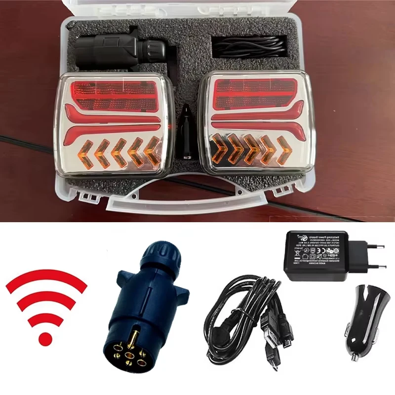 

2026 Hot Sale Light Emitting Diode Wireless Trailer Magnetic ECE Waterproof Taillight Steering Signal Indicator Brake Sto