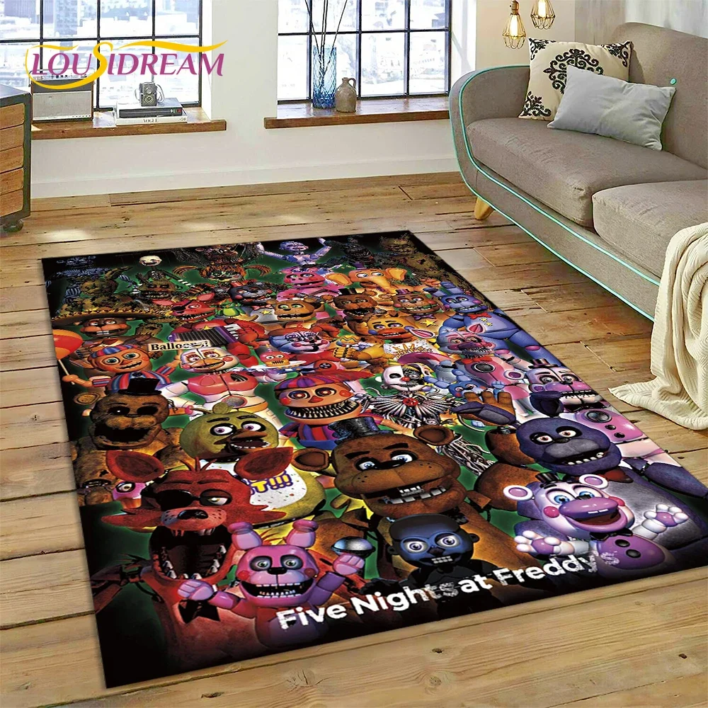 27 Style Horror Game FNAF-F Freddy Carpet Rug for Home Living Room Bedroom Sofa Doormat Decor,kids Area Rug Non-slip Floor Mat