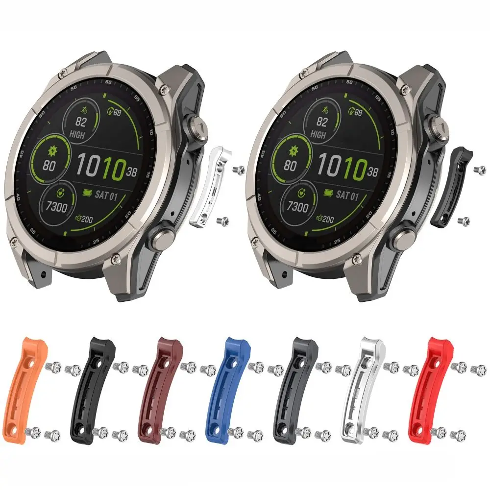 Ersatz-Uhren-Stoßschutzstreifen, dekorativer Anti-Kollisionsstreifen aus Metall, leicht, für Garmin Fenix ​​8/Tactix 8/Quatix 8/Fenix ​​8Pro