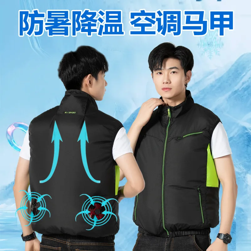 New Sleeveless Fan and Air Conditioning Suits for Summer Outdoor Heat Protection and Cooling