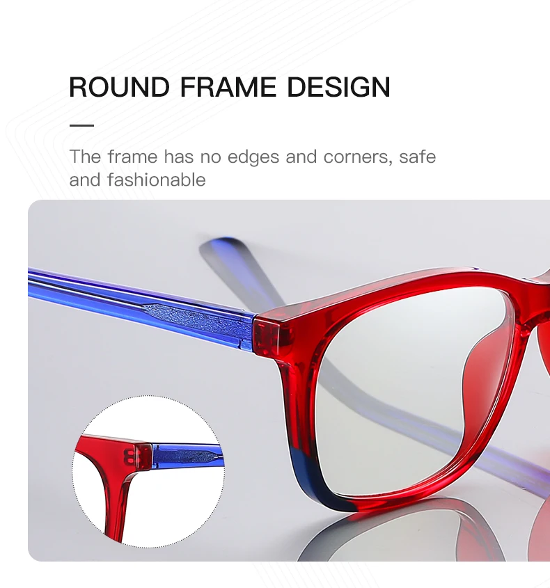 JMISUS Children Square Pqrescription Glasses Handmade Acetate Spring Hinge Photochromic Optical Eyeglasses for Kids Boy Girl