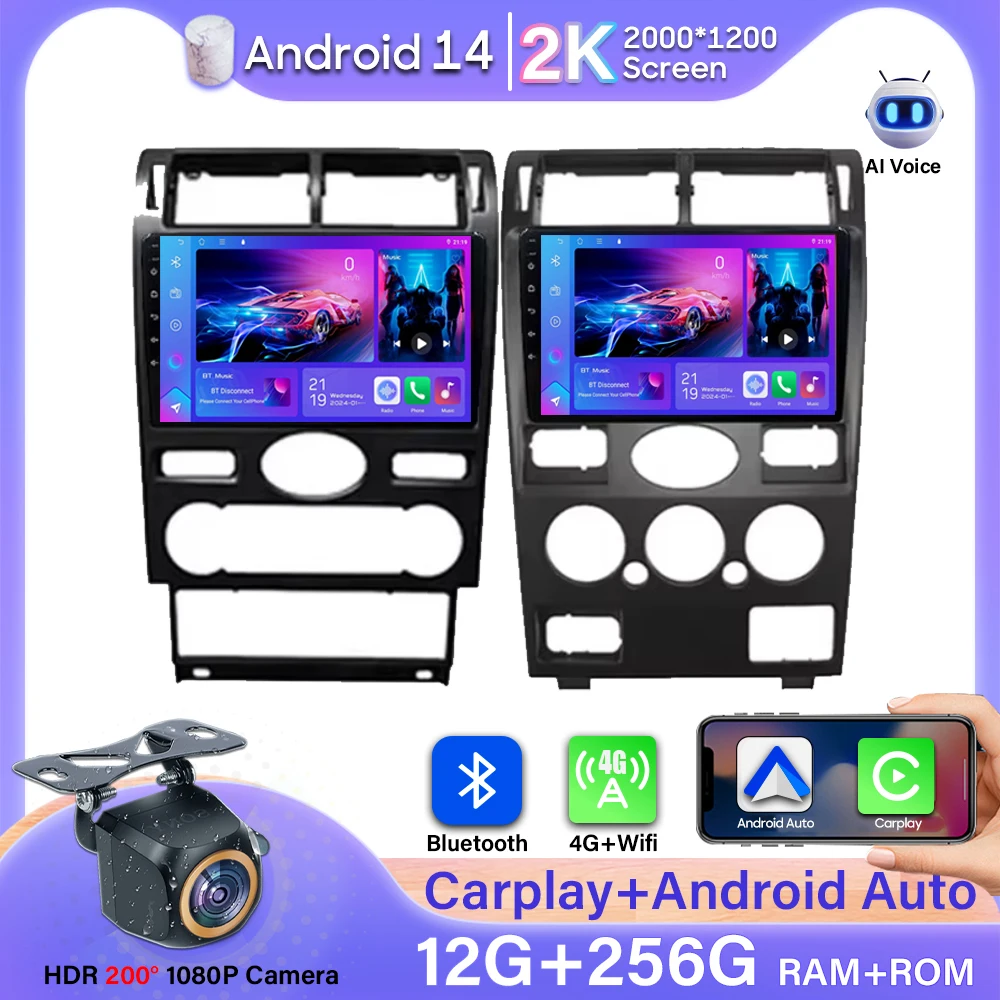 

Car Radio Android 14 For Ford Mondeo Mondeo 3 2000-2007 Carplay No 2din Stereo GPS Navigation 4G Wifi Video Intelligent Systems