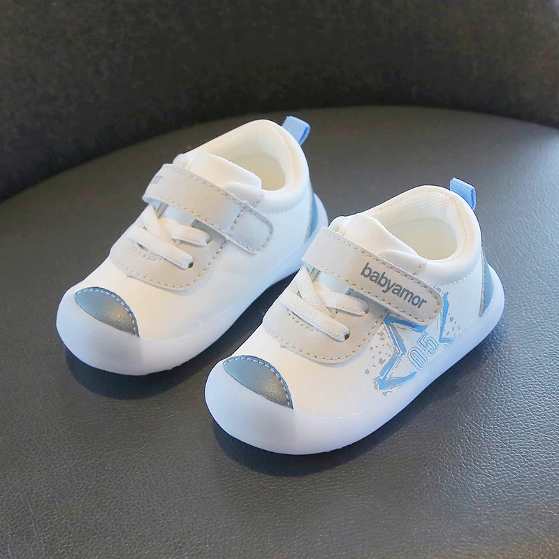 Baby Boys Girls Stars Spring and Fall Toddler Shoes Waterproof Rubber Soles Non-slip Indoor and Outdoor Casual Sneakers