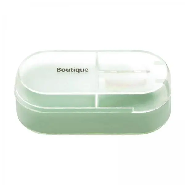 

Маленькая коробка-органайзер для таблеток с лезвием-резаком, портативный контейнер для хранения лекарств для ежедневного использования дома, в школе, в путешествиях