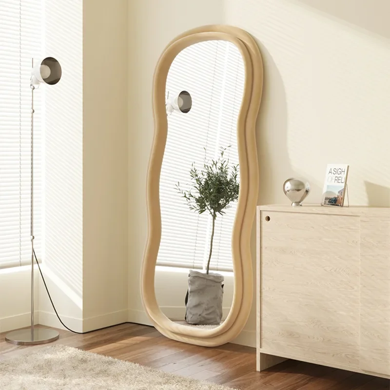 Wave shaped full body mirror,  wall mounted, floor standing, home fitting , girl bedroom