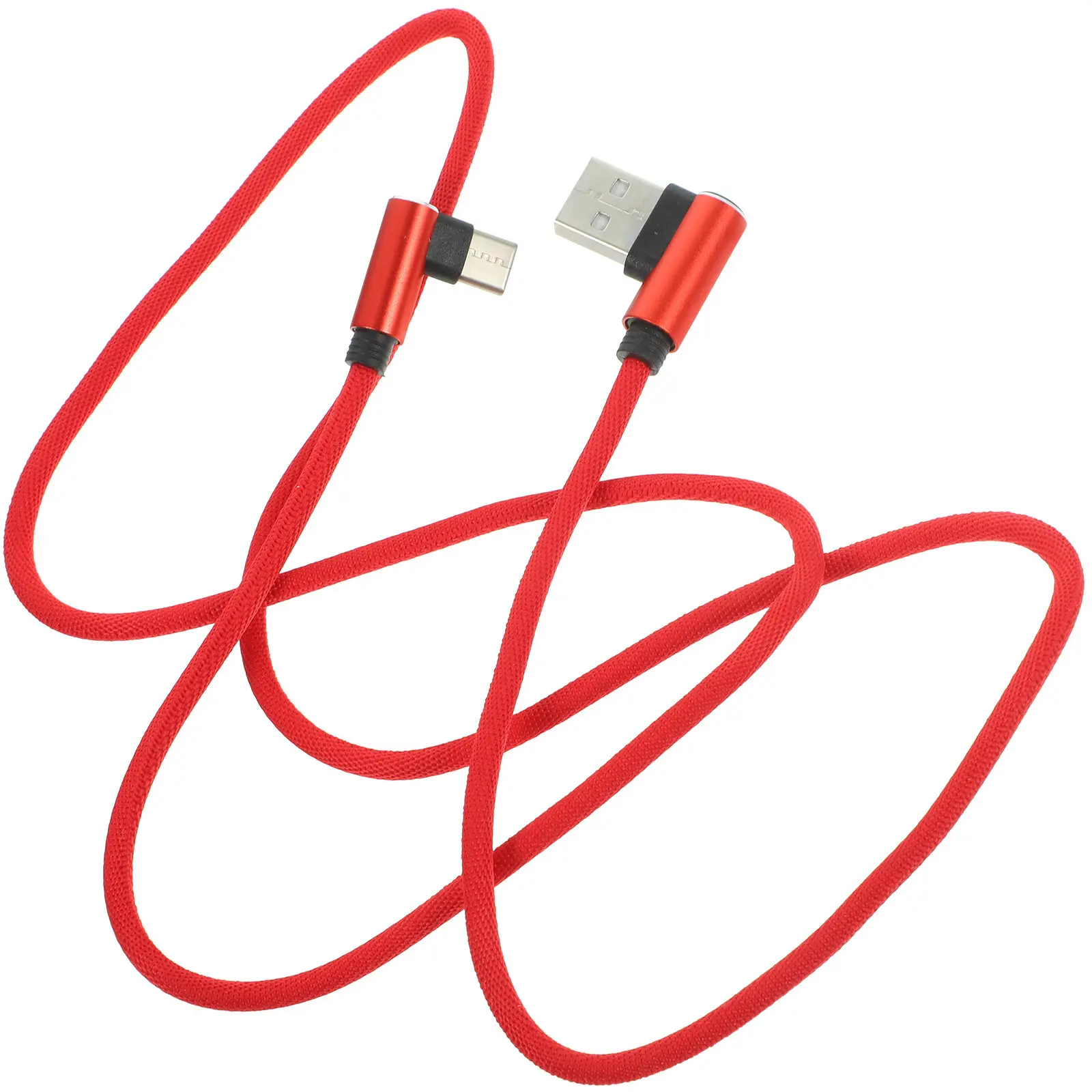 

1M Ultra Flexible Type-C Charging Cable 90 Degree Angled Connectors Reinforced Nylon Braid High Power Delivery Data Transfer