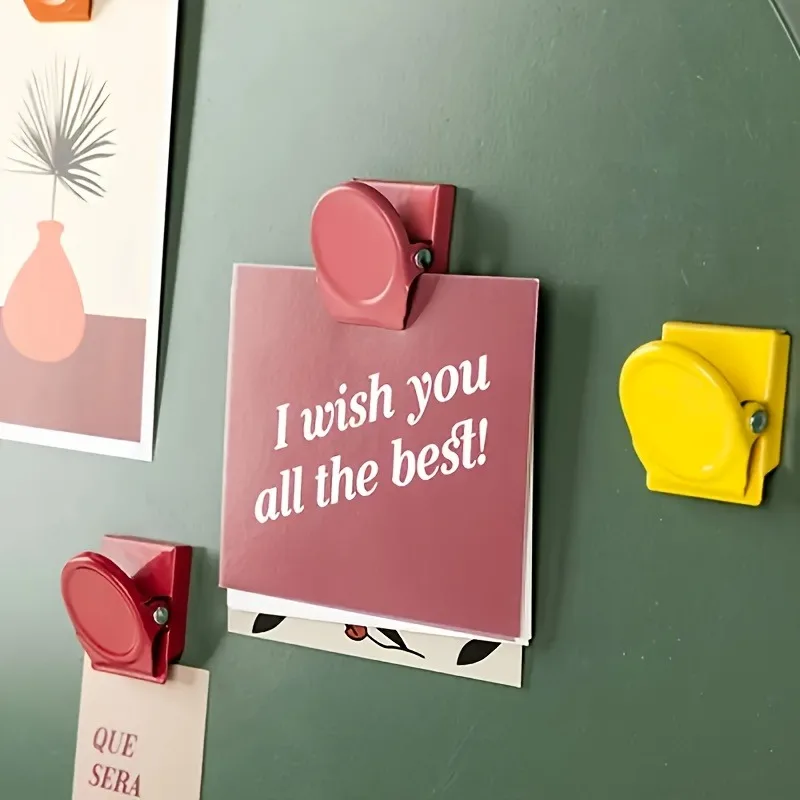 5 قطع من مشابك المكتب والثلاجة المغناطيسية - منظمات المستندات متعددة الألوان ومتعددة الاستخدام لملحقات مكتب المنزل والمطبخ #6