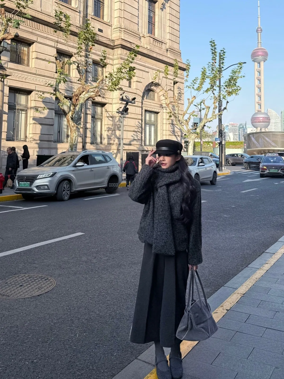 

Широкие шерстяные брюки Simona Deep Ey, повседневные, свободные, винтажные, драпированные, средней длины, на молнии, с завышенной талией