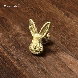 Rabbit Shape Brass Furniture Handle Door Knobs Handles for Children' Room Kitchen Cupboard Drawer Pulls Furniture Decor