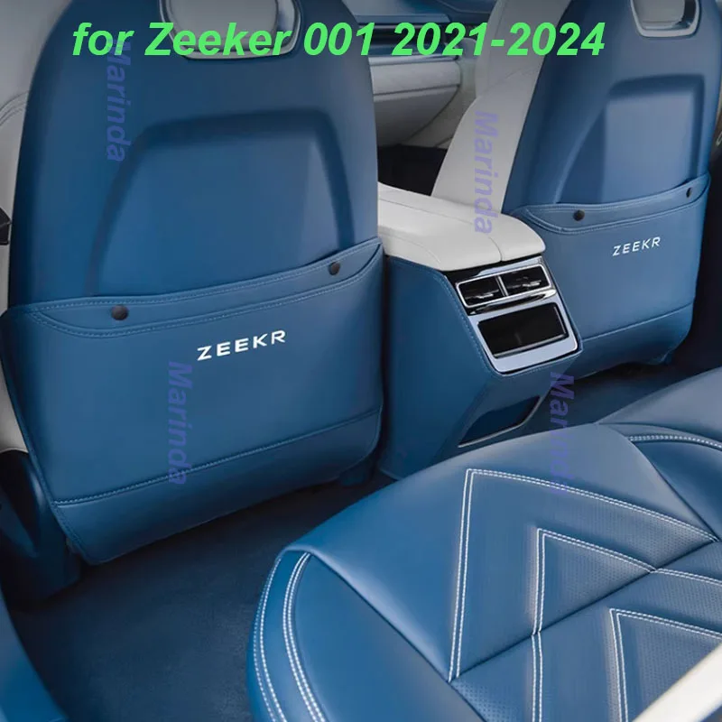 Car Seats Anti-kick Mats for zeekr 001 2021-2024 Air Outlet Anti-dirty Pads Protective Leather Cover Interior Accessories