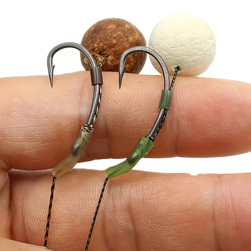 YOTO 60 Stück Karpfenangel-Zubehör: Anti-Tangle-Hülsen und Hakenausrichter für Ronnie Hair Rig und Method Feeder – Detail 2