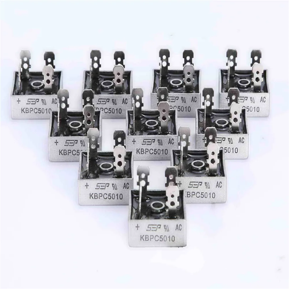 5 pçs/lote KBPC5010 ponte de diodo KBPC5010 50A 1000V pontes de diodo retificador KBPC 5010 retificador de potência eletrônico componentes diodo