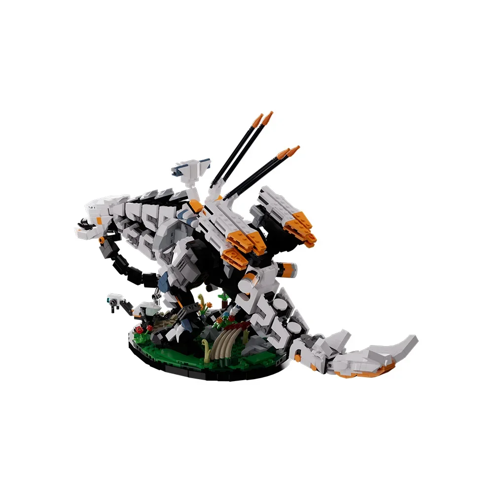 Gobricks Moc Horizons Zero Dawn Thunderjaw الطوب نموذج المحرمة ويست مونستر اللبنات لعبة الطوب نموذج اللعب مجموعات
