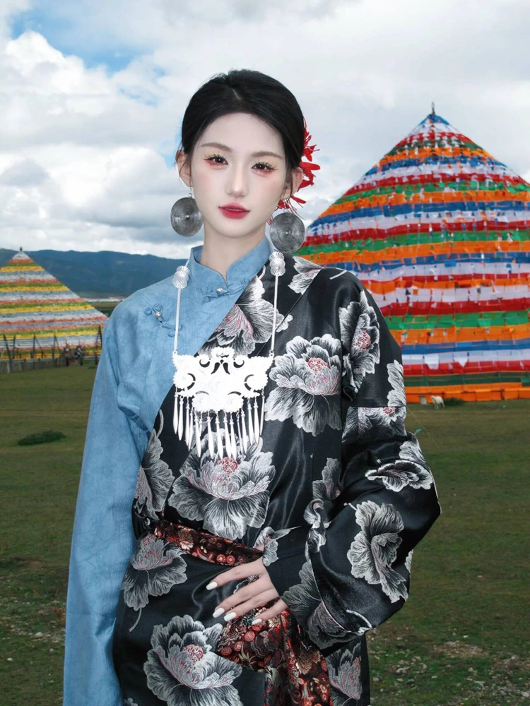 

Autumn Winter New Style Tibetan Travel Photography Ultra Fairy Tale Tibetan Costume Lhasa Ethnicity Yunnan Tibetan Style Phot...