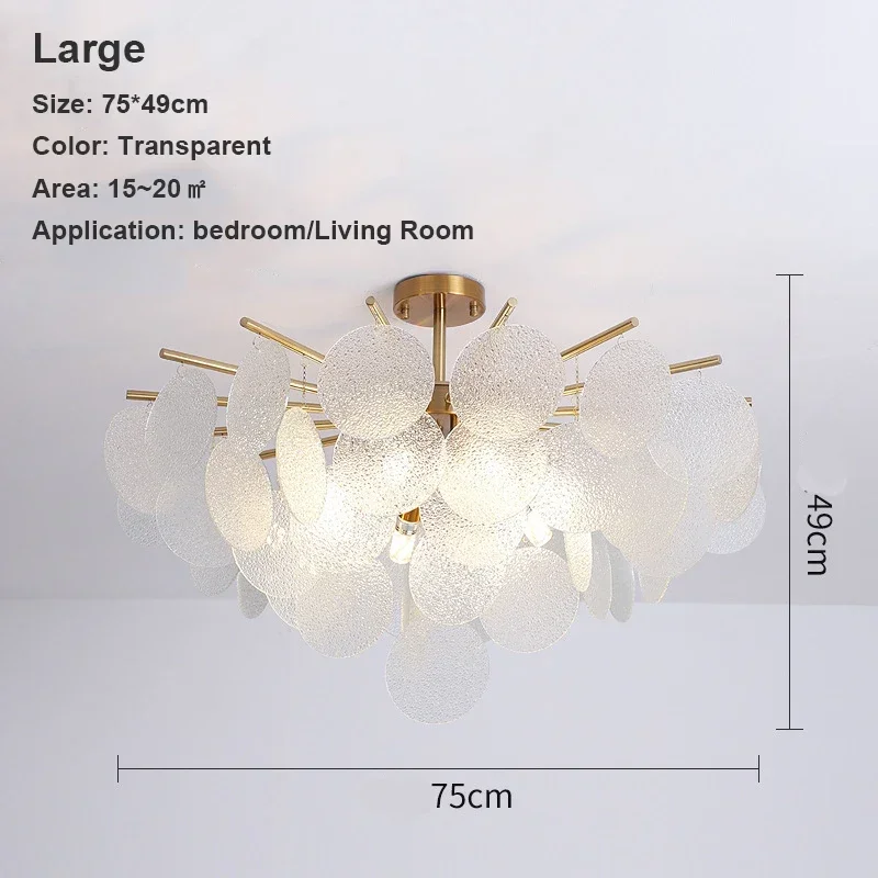 SANDYHA Moderne luxe hanglampen Metaalkunst Glazen kroonluchter Plafondarmatuur voor woonkamer Keuken Villa Home Decor Elegant