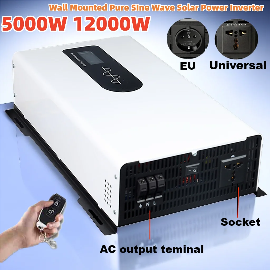 Pure Sine Wave Inverter 5000W 12000W Solar Inversor 24v 110v 12v 220V 48V Onda Pura Solares Low Frequency Power Car Converter