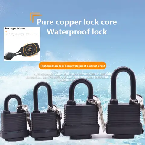 고무 쉘 녹 방지 자물쇠, 야외 방수 도난 방지 자물쇠, 발코니 창문 자물쇠, 안뜰 문짝 롱 빔 대형 자물쇠, 1 개