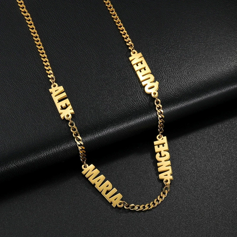 

Personalized Name Necklace Multiple Custom Name Necklace Family Necklace with Names Customized Choker Necklace for Women