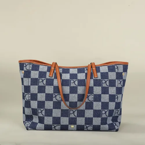 Bolso de mano con estampado de moda de marca de lujo PG para mujer, bolso multifuncional de gran capacidad para ir al trabajo en otoño e invierno 2025