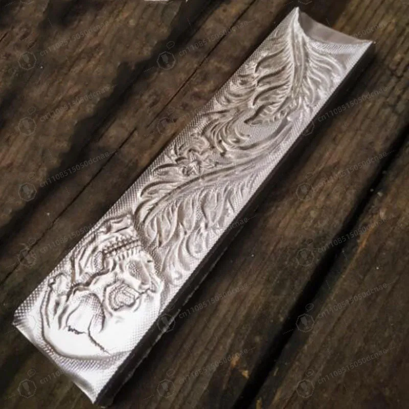 Seamless Arabic Cheese Skull 3D Pattern for Belt Stamping Handmade Aluminum Leather Embossing Die