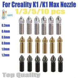 Для Creality Ender 3 V3 KE K1/k1 Max сопло 0,4 0,6 0,8 мм сопла твердая сталь с медным покрытием Латунь Genius Pro Vyper K1 Pro Hotend