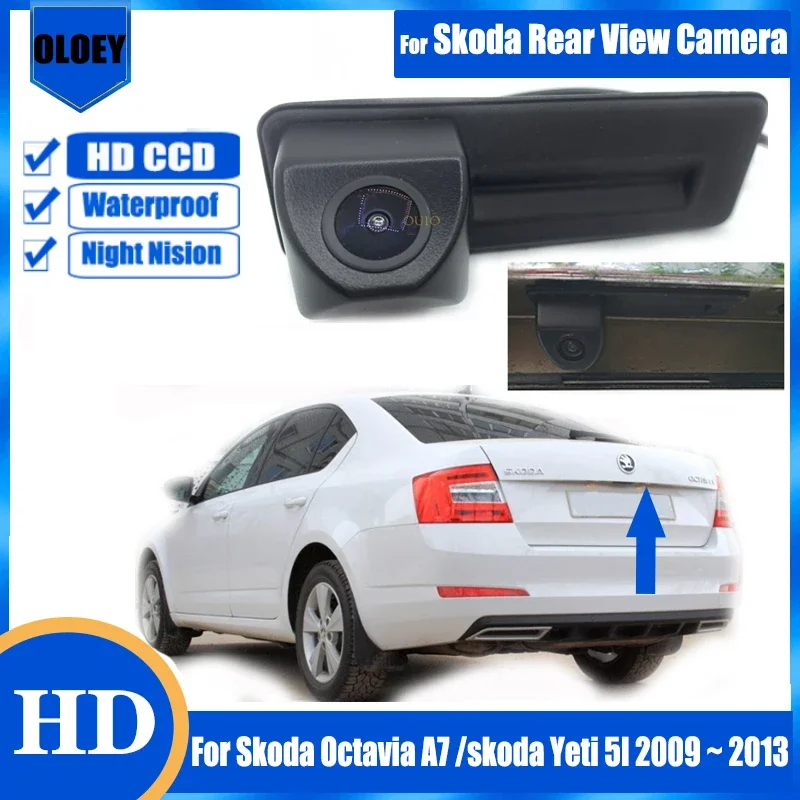 

HD Rear View Camera For Skoda Octavia A7 /skoda Yeti 5l 2009 2010 2011 2012 2013 Trunk Handle Camera Parking Reversing Camera