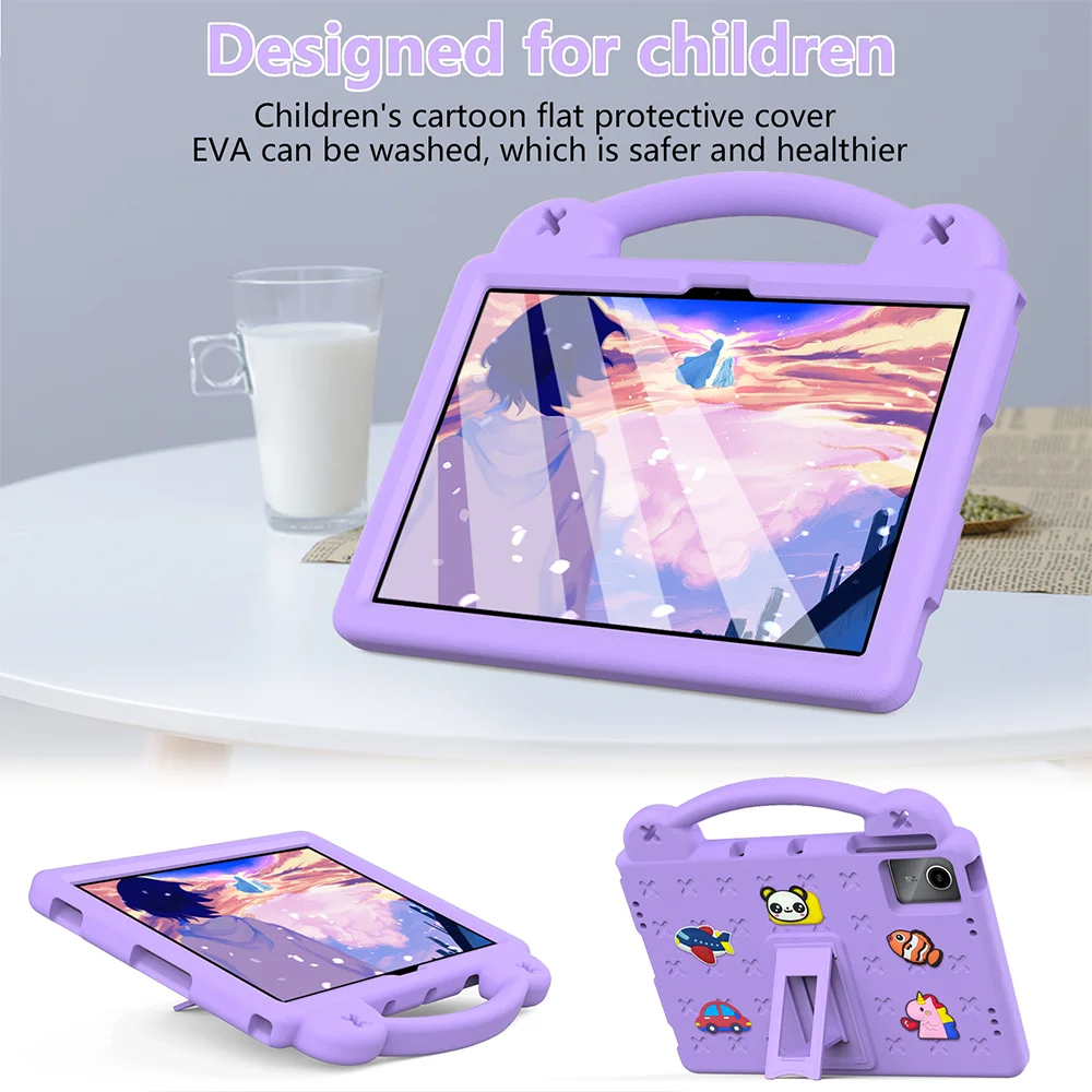 Cute Kids EVA Foam Cover with Kickstand For TCL NXTPaper Tab 11 Case 9166G 9466X 10.95 Inch Tablet PC Portable Protector Funda