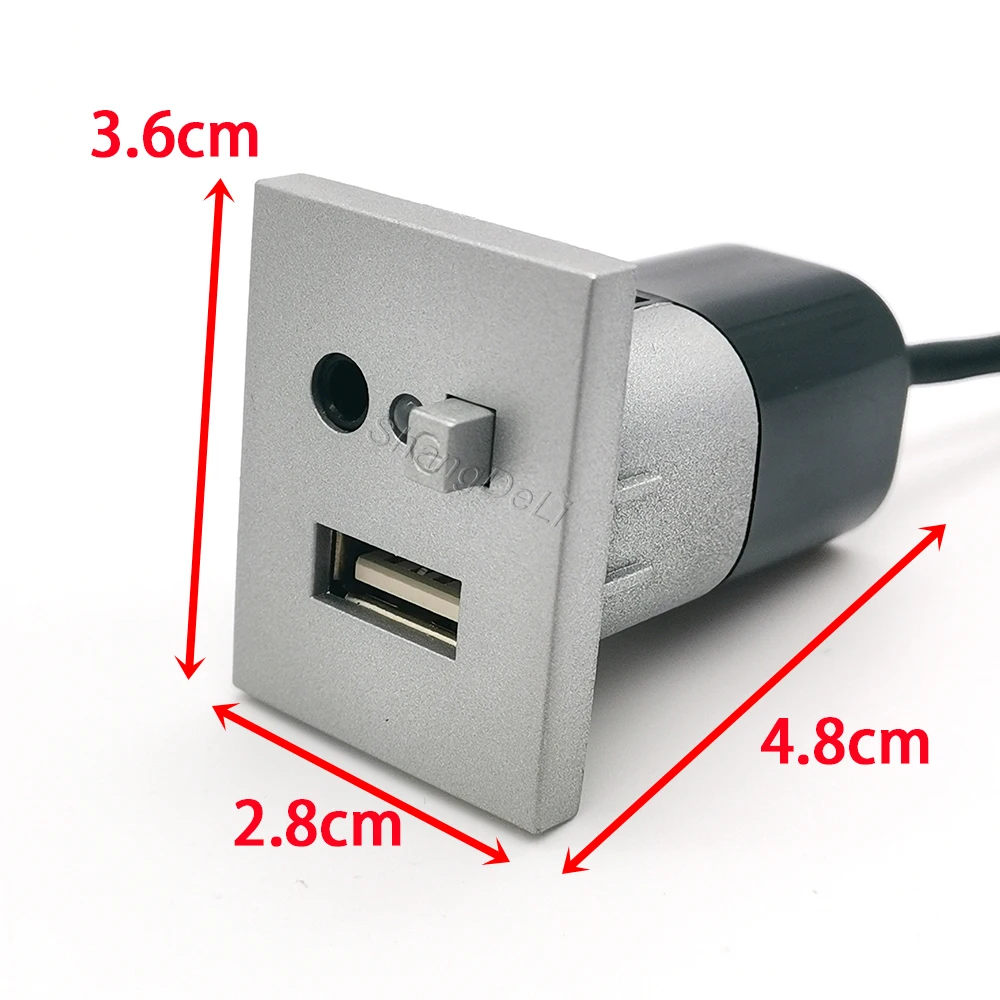 Fit Ford Focus MK2 2 2009 To 2011 Car USB Audio Input Adapter With Mini Cable & Fixed Bracket Stable Media Connection