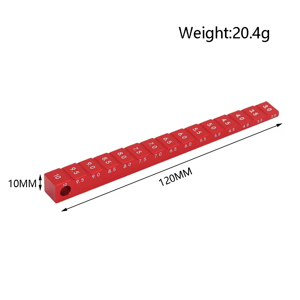 1Pcs Chassis Ride Height Gauge Aluminum Alloy 3-10mm RC Car Sag Gauge Accessories for 1/10 RC Drift Car