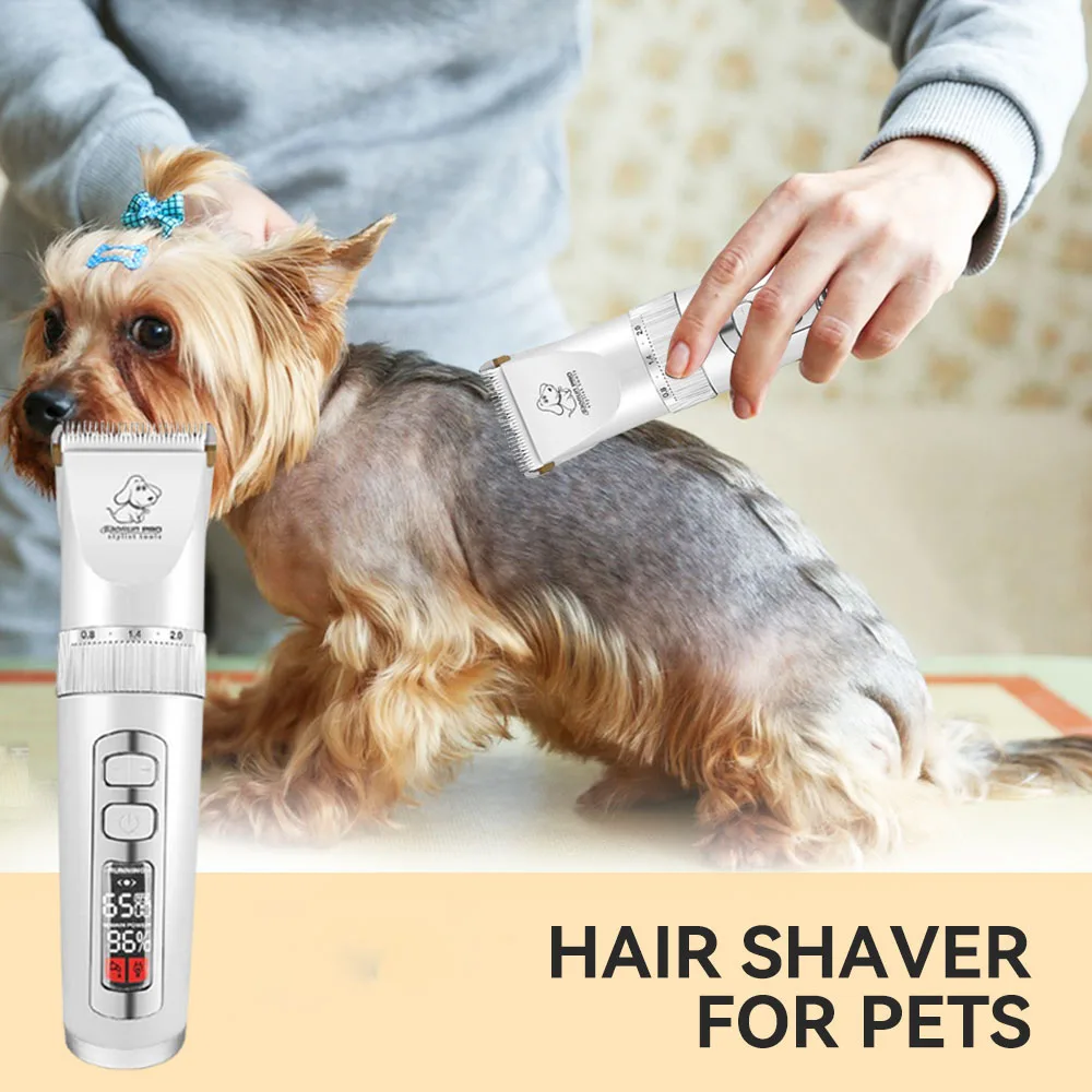 EU Plug Baorun P9 Rechargeable Pet Dog Animal Shaver Hair Cutter Trimmer Electrical Grooming Clipper Low Noise Cats Haircut