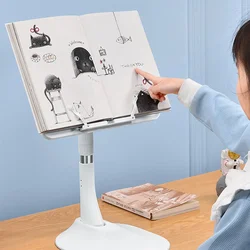 Adjustable Book Stand & Tablet Holder, Multi-Angle Reading and Handwriting Stand, Foldable Copyholder for Books, Notebooks, iPad