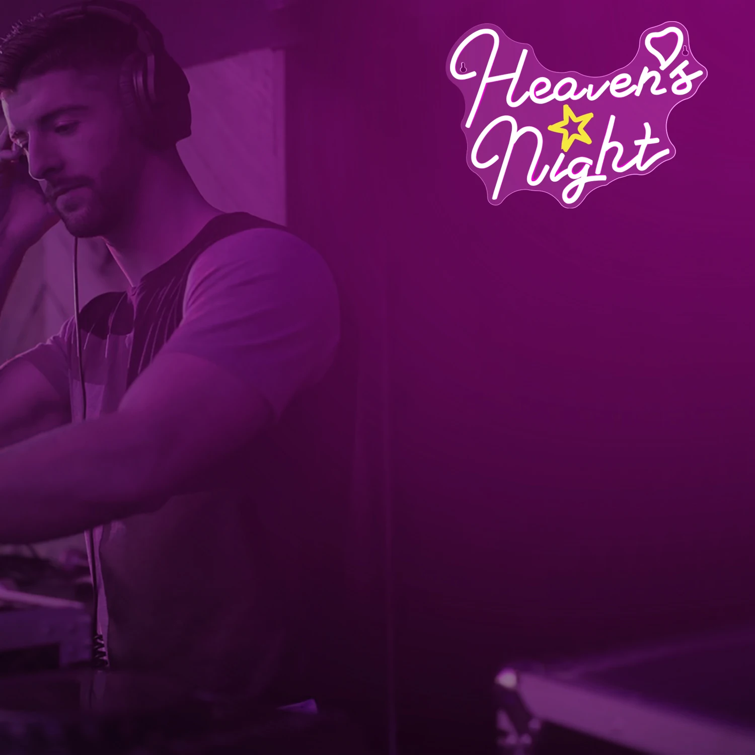 Heaven's Night Neon Signs LED Neon Sign For Game Room Bedroom Wall Decor For Halloween Christmas New Year Decoration