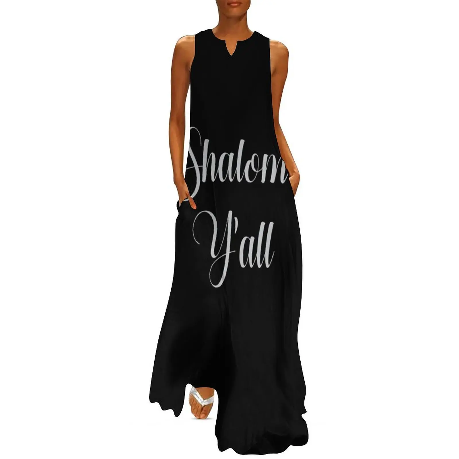 Shalom Yall Jew Humor Gift Idea Yall Long Dress chic and elegant evening dress ceremony dresses