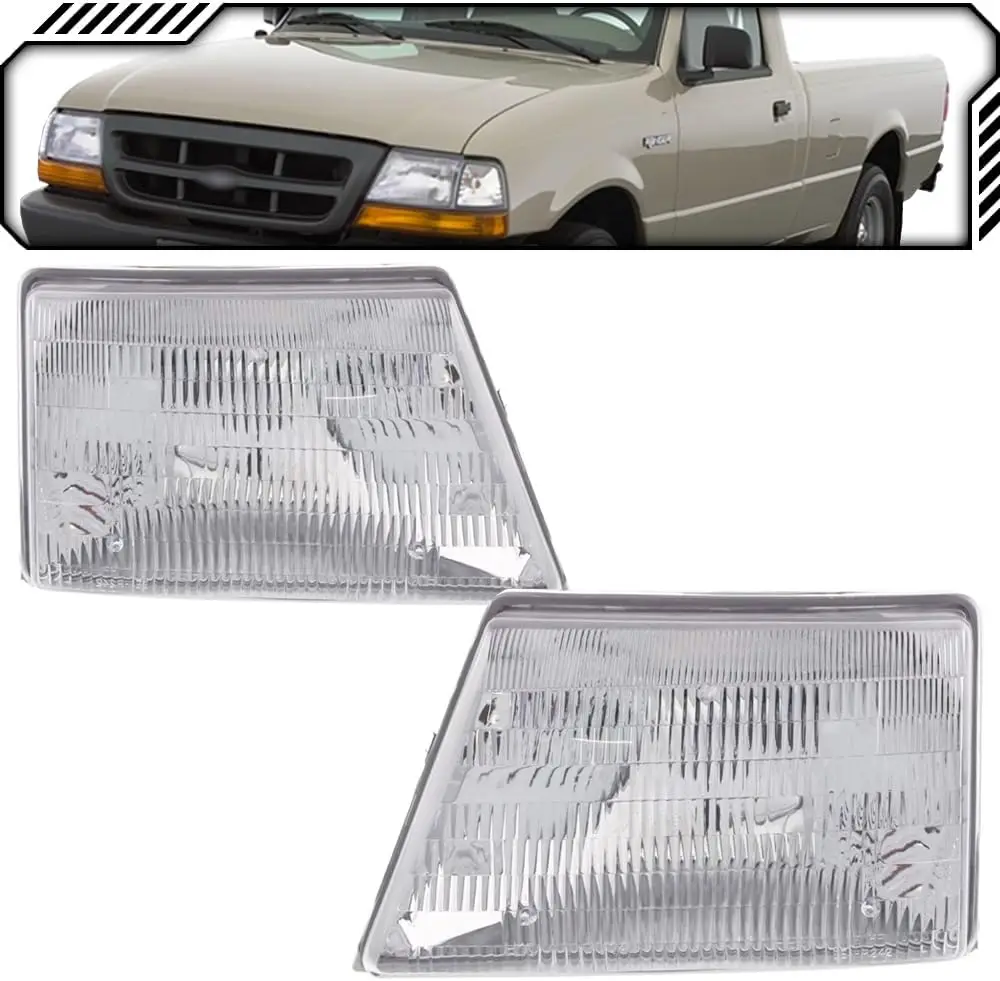 

Замена галогенных фар в стиле OE, хромированная сборка для FORD 98-00 RANGER [ FO2502151 FO2503151 F87Z13008FB F87Z13008EA] Pa