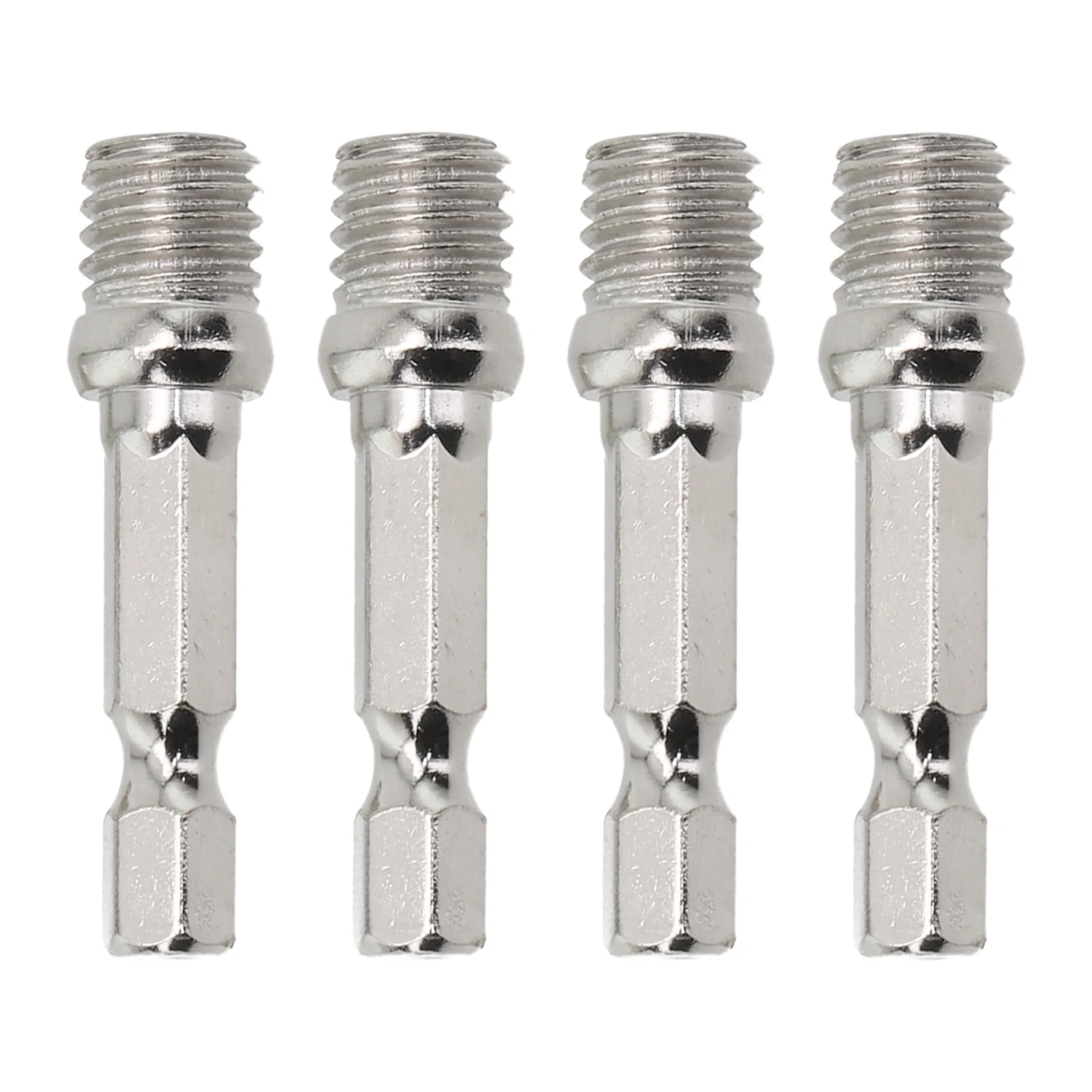 Conjunto de 2 Adaptadores de Haste Hexagonal com Rosca M10 para Mandril de Furadeira e Disco de Polimento, Extensões para Ferramentas Elétricas com Ha