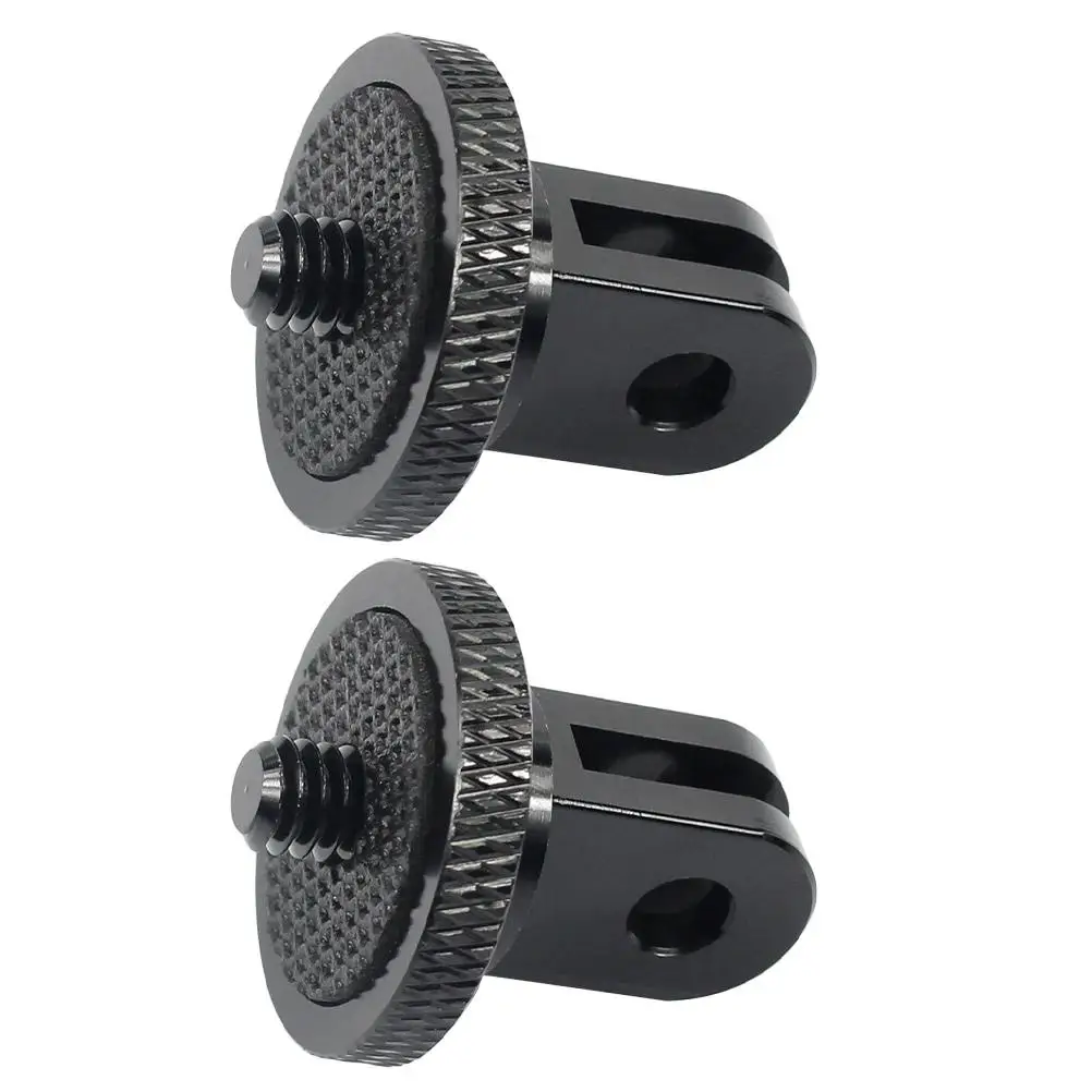

2PCS Tripod Adapter for Sports Camera 1/4 Inch Thread Aluminum Alloy Mount Bracket Action Cam Accessory Photography Kit