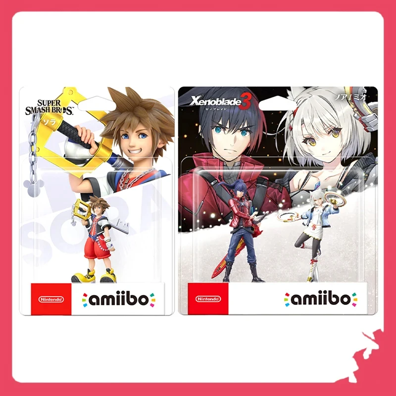 Amiibo Xenoblade chairs 3 Anime Figurine Sora Noah e Mio confezione da 2 NS NFC modello di gioco statua Action Figures regali giocattolo