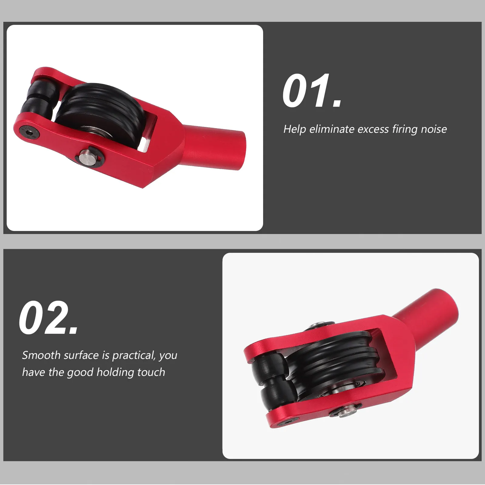 Alloy Bowstring Divider Slider For Hunting Compound Bows Red Color Durable Smooth Surface Easy Holding Lightweight Noise