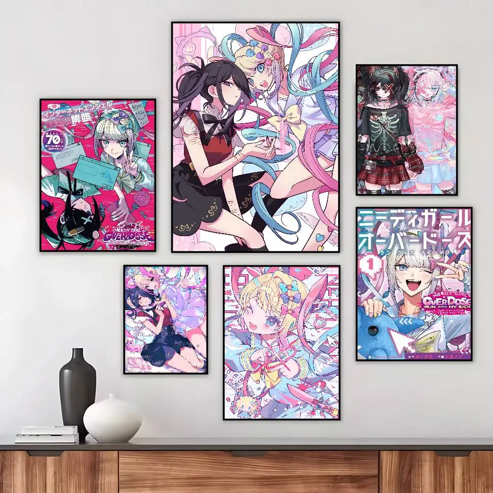 Good Anime N-Needy Streamer Overload Poster Art HD Canvas Advanced Aesthetic Printing Paper Wall Art for Living Room Home Decor