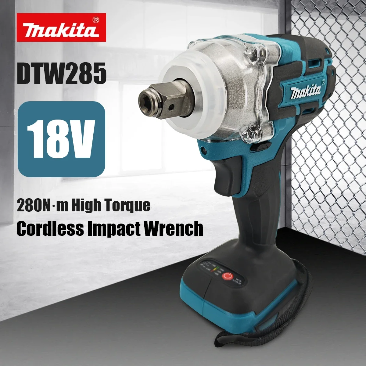 Torque Wrench Digital - เครื่องมือ Makita DTW285 ประแจกระแทกไร้สายแบบไร้แปรงถ่าน แรงบิดสูง ใช้กับแบตเตอรี่