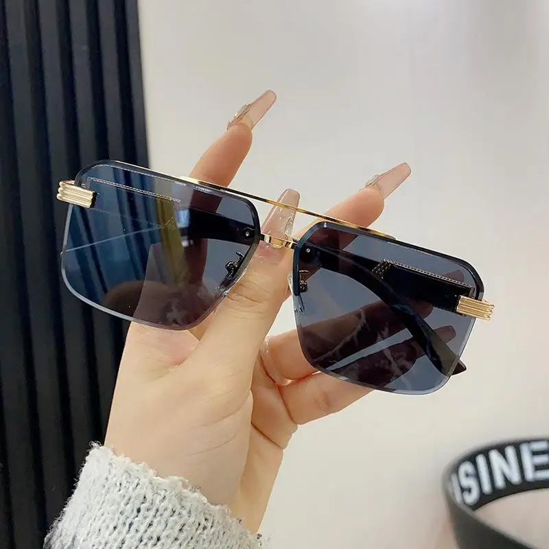 بدون شفة مربع النظارات الشمسية النساء للجنسين الخشب الحبوب المعابد الصيف موضة الإناث ظلال الذكور نظارات شمسية UV400 التدرج H4S2