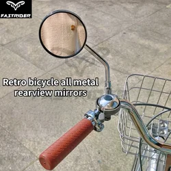 Bicycle Universal Retro Metal Rearview Mirror Electric Bicycle Circular Square Reflector Reverse Mirror Modification Accessories